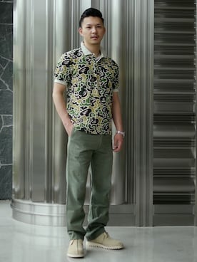 「A BATHING APE（アベイシングエイプ）のアイテム（ブーツ）」を使った、梅影 知紀さん（メンズ・170cm）の春コーディネート