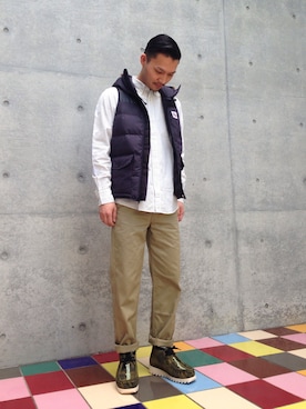 「A BATHING APE（アベイシングエイプ）のアイテム（ブーツ）」を使った、梅影 知紀さん（メンズ・170cm）の春コーディネート
