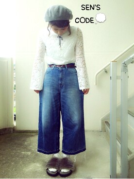 「152cm」｜「アイテム（ハンチング/ベレー帽）」を使った、○｡せんちゃん○｡さん（レディース・152cm）の秋コーディネート
