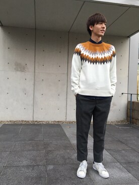 「JUNRED（ジュンレッド）のアイテム（ニットキャップ/ビーニー）」を使った、SHUNSUKEさん（メンズ・184cm）の秋コーディネート