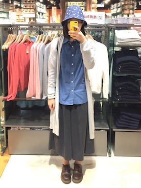 「MUJI」｜凱開 ケビンさん（レディース・163cm）の春コーディネート