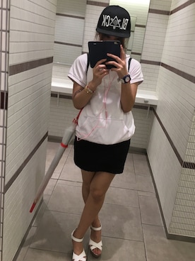 「3rd by VANQUISH（サードバイヴァンキッシュ）のアイテム（帽子）」を使った、naaaponさん（レディース・157cm）の夏コーディネート
