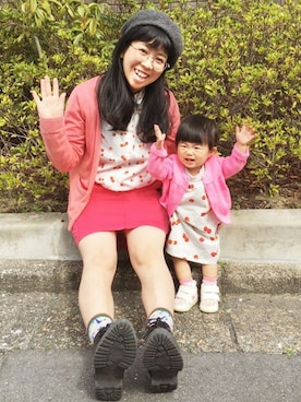 「Design Tshirts Store graniph（デザイン　ティーシャツ　ストア　グラニフ）のアイテム（ワンピース/ドレス）」を使った、nah.oさん（レディース・152cm）の春コーディネート