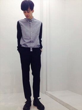 「08sircus（ゼロエイトサーカス）のアイテム」を使った、竹内 孜介さん（メンズ・171cm）の夏コーディネート