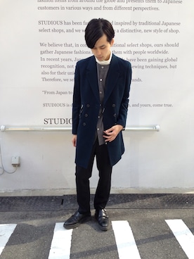 「SHAREEF（シャリーフ）のアイテム（ジャケット/アウター）」を使った、竹内 孜介さん（メンズ・171cm）の秋コーディネート