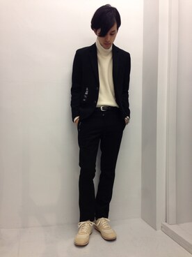 「SHAREEF（シャリーフ）のアイテム（ジャケット/アウター）」を使った、竹内 孜介さん（メンズ・171cm）の冬コーディネート