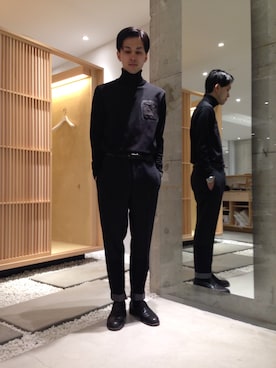 「Makers（メイカーズ）のアイテム」を使った、竹内 孜介さん（メンズ・171cm）の秋コーディネート