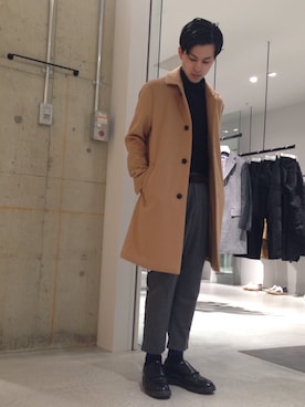 「STUDIOUS（ステュディオス）のアイテム（ジャケット/アウター）」を使った、竹内 孜介さん（メンズ・171cm）の秋コーディネート