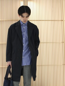 「STUDIOUS（ステュディオス）のアイテム（ジャケット/アウター）」を使った、竹内 孜介さん（メンズ・171cm）の春コーディネート