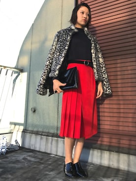 「攻めコーデ」｜channieさん（レディース・161cm）の冬コーディネート