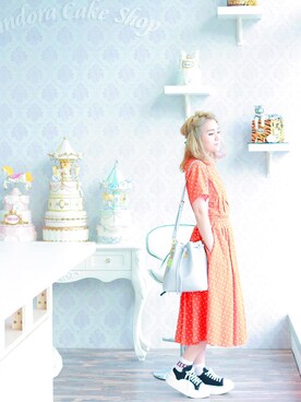 「orange」｜HANA TAMさん（レディース・158cm）の夏コーディネート