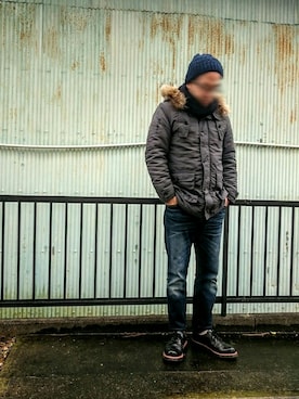 「analog under ground（アナログアンダーグラウンド）のアイテム」を使った、カホンさん（メンズ・169cm）の冬コーディネート