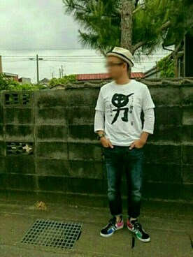 「quenere（カーネル）のアイテム（帽子）」を使った、カホンさん（メンズ・169cm）の春コーディネート