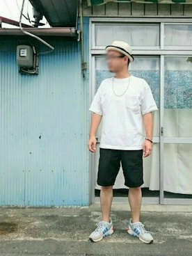 「quenere（カーネル）のアイテム（帽子）」を使った、カホンさん（メンズ・169cm）の秋コーディネート