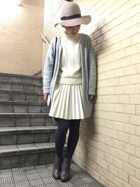 「CELINE」｜「アイテム（ダウンジャケット/コート）」を使った、ma☺︎さん（レディース・155cm）の秋コーディネート