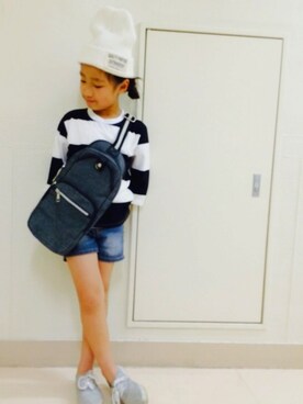 「学校こーで」｜「アイテム（その他）」を使った、あーやさん（キッズ・120cm）の春コーディネート