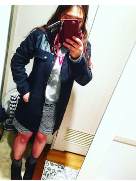 「NOMINE（ノミネ）のアイテム（その他アウター）」を使った、eriさん（レディース・160cm）の冬コーディネート