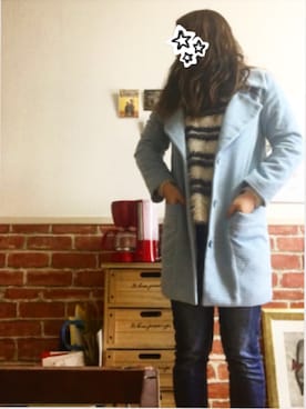 「LILY BROWN（リリーブラウン）のアイテム（チェスターコート）」を使った、eriさん（レディース・160cm）の冬コーディネート