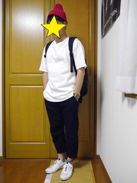 「SAINT JAMES（セントジェームス）のアイテム」を使った、いーだけーさん（メンズ・170cm）の秋コーディネート