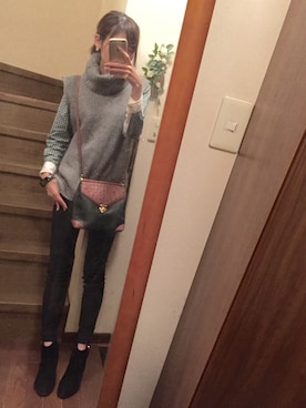 「Aco Design（アコデザイン）のアイテム（トップス）」を使った、imokoさん（レディース・165cm）の秋コーディネート