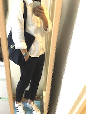 「SEVENDAYS=SUNDAY（セブンデイズサンデイ）のアイテム（バッグ）」を使った、ととといさん（メンズ・175cm）の夏コーディネート