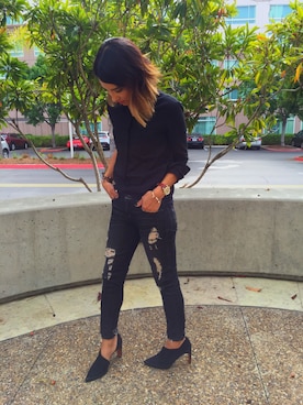 「10 CROSBY DEREK LAM（テンクロスビーデレクラム）のアイテム」を使った、Erica Ballesterosさん（レディース・168cm）の秋コーディネート