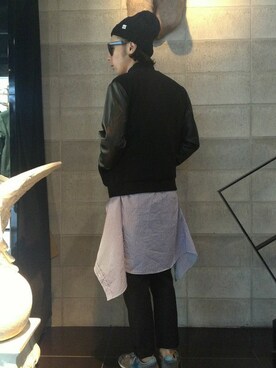 「L.H.P（エルエイチピー）のアイテム（スタジャン）」を使った、shintaro itoさん（メンズ・173cm）の秋コーディネート