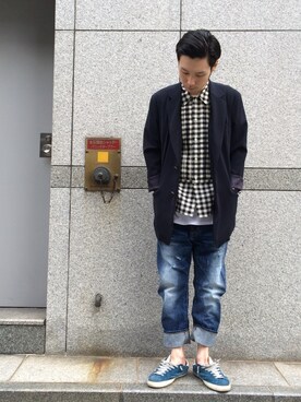 「L.H.P（エルエイチピー）のアイテム（テーラードジャケット）」を使った、shintaro itoさん（メンズ・173cm）の春コーディネート