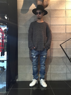 「L.H.P（エルエイチピー）のアイテム（ニット/セーター）」を使った、shintaro itoさん（メンズ・173cm）の秋コーディネート