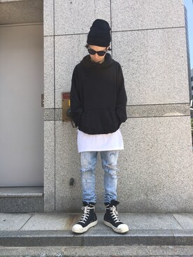 「DRKSHDW（ダークシャドウ）のアイテム」を使った、shintaro itoさん（メンズ・173cm）の春コーディネート