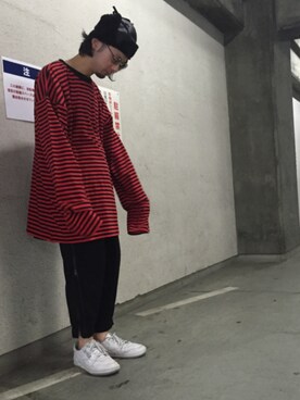 「Gosha Rubchinskiy（ゴーシャラブチンスキー）のアイテム（帽子）」を使った、shintaro itoさん（メンズ・173cm）の夏コーディネート