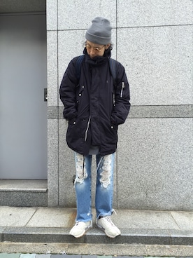 「08sircus（ゼロエイトサーカス）のアイテム（ジャケット/アウター）」を使った、shintaro itoさん（メンズ・173cm）の夏コーディネート