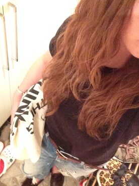 「UNIQLO（ユニクロ）のアイテム（Tシャツ/カットソー、ブラック系）」を使った、HIROKAさん（レディース・163cm）の夏コーディネート