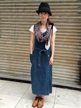 「ジャパンブルー」｜「アイテム（その他シューズ）」を使った、babyfifibabyさん（レディース・158cm）の夏コーディネート