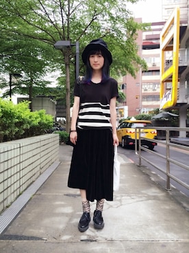 「ジャパンブルー」｜「アイテム（その他）」を使った、babyfifibabyさん（レディース・158cm）の夏コーディネート