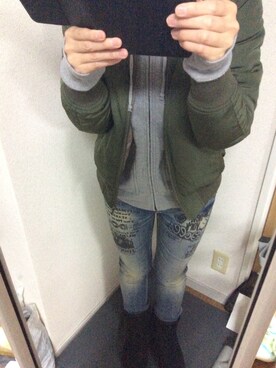 「さむい！」｜のんちさん（レディース・163cm）の秋コーディネート