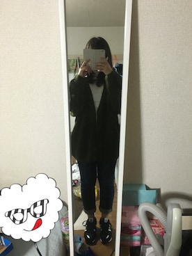 「PUNYUS（プニュズ）のアイテム（その他アウター）」を使った、ちい。さん（レディース・155cm）の秋コーディネート