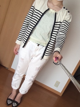 「ENSOR CIVET（アンソール）のアイテム」を使った、かつぉさん（レディース・156cm）の春コーディネート