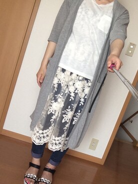 「MICOAMERI（ミコアメリ）のアイテム」を使った、かつぉさん（レディース・156cm）の春コーディネート