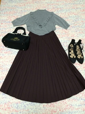 「TOCCA（トッカ）のアイテム（バッグ）」を使った、かつぉさん（レディース・156cm）の秋コーディネート