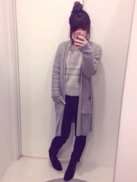 「タータンチェック」｜りなこさん（レディース・157cm）の冬コーディネート