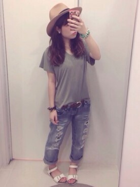 りなこさん（レディース・157cm）の夏コーディネート