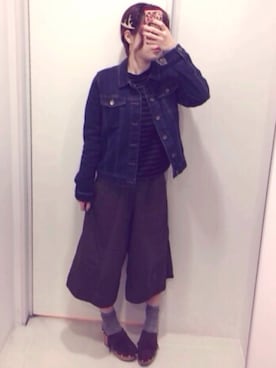 「ヘアアクセ」｜「アイテム（ジャケット/アウター）」を使った、りなこさん（レディース・157cm）の冬コーディネート