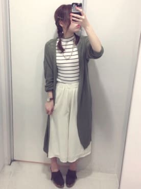 「ハイネックトップス」｜りなこさん（レディース・157cm）の冬コーディネート