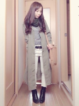 「アイテム（シャツワンピース）」を使った、＿HIBIKI＿さん（レディース・156cm・20代）の秋コーディネート