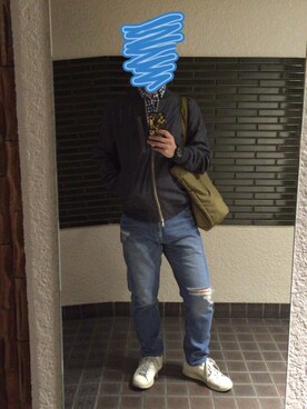 「JOURNAL STANDARD（ジャーナルスタンダード）のアイテム（MA-1）」を使った、CAMELさん（メンズ・161cm）の秋コーディネート