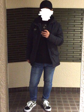 「The DUFFER of ST.GEORGE（ザダファーオブセントジョージ）のアイテム（ナイロンジャケット）」を使った、CAMELさん（メンズ・161cm）の秋コーディネート