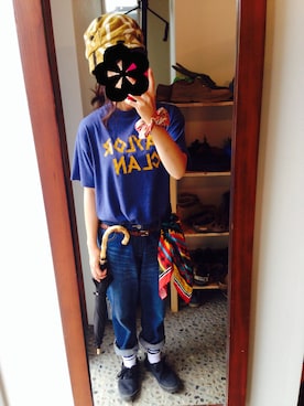 「ジャパンブルー」｜「アイテム（帽子）」を使った、hempeaceさん（レディース・148cm）の夏コーディネート