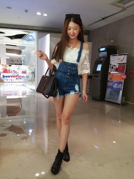 「Taiwan」｜「アイテム（オールインワン・サロペット）」を使った、Morllyさん（メンズ・161cm）の夏コーディネート