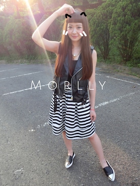 「skirt」｜「アイテム（モカシン/デッキシューズ）」を使った、Morllyさん（レディース・161cm）の秋コーディネート